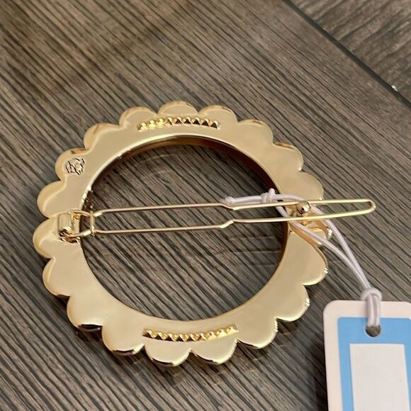 NWT Draper James Hair Barrette Hair Clip Round Flower Shape w/ Tortoise Shell main image 6
